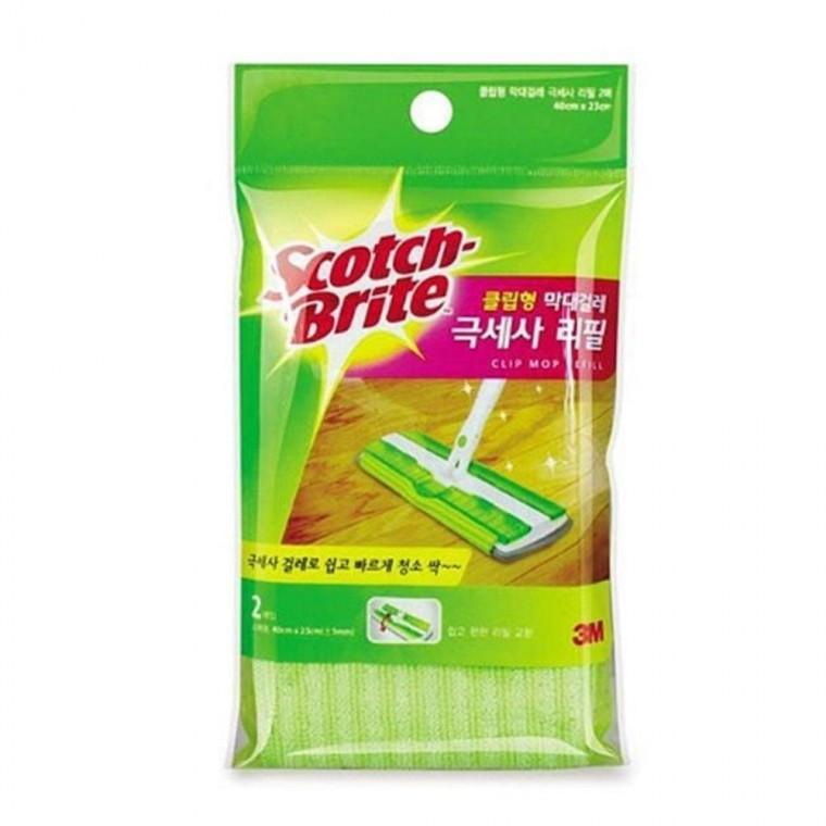 3M 막대걸레 실용 극세사 청소패드 리필2개