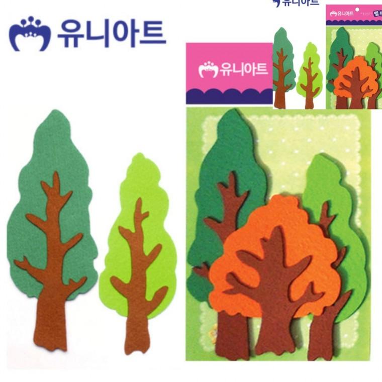 펠트 나무세트 190mm 3pcs 미술놀이재료 미술도구세트 학교미술교구