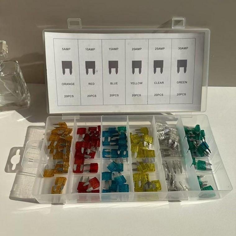 야외 자동차용 휴즈 120PCS 차량용 비상용 퓨즈 받침대