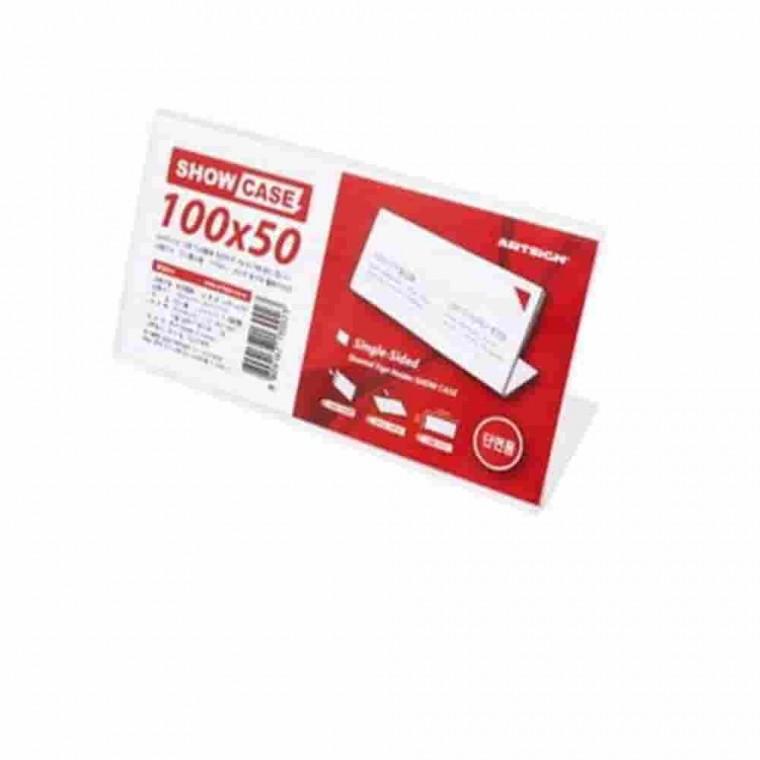 메모판 쇼케이스 3매 100x50mm 테이블안내판 영업시간안내 홍보물거치대 가격표꽂이 테이블쇼케이스
