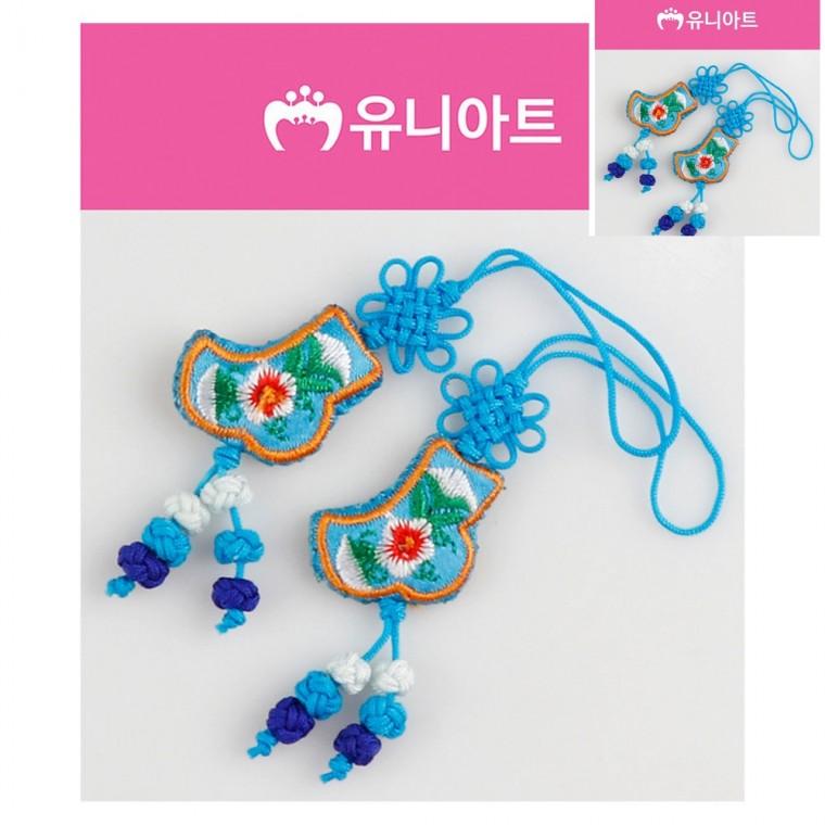 전통 버선매듭 파랑 미술만들기 유아만들기 만들기체험