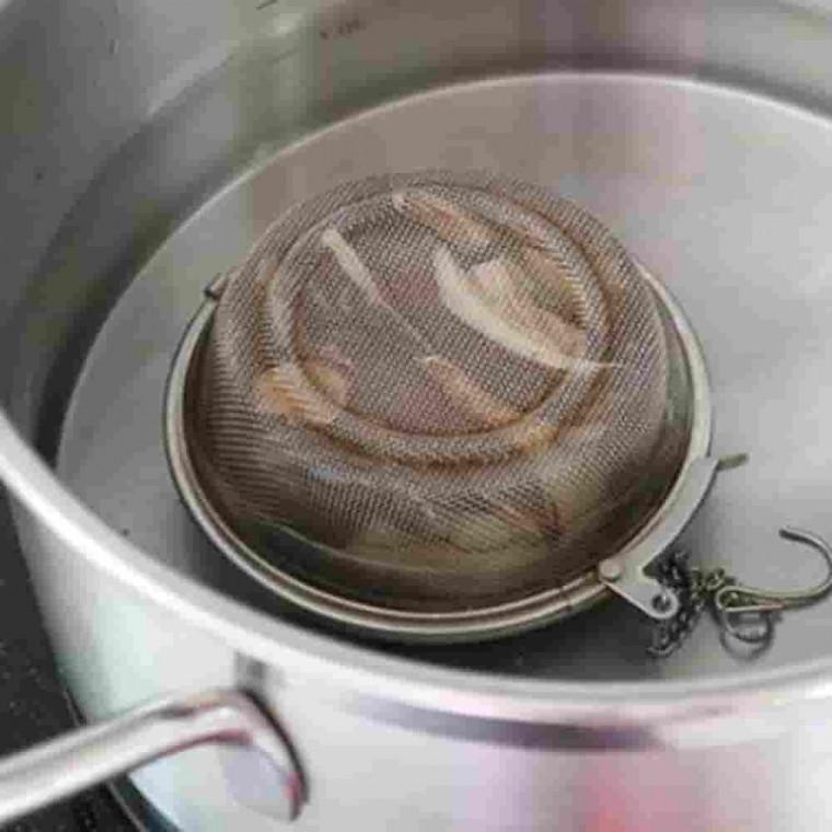 스텐레스 멸치다시통 112mm중 다시망 차우림통 멸치육수통 육수망 스텐육수통