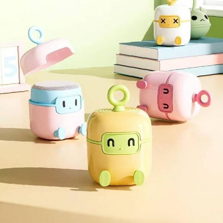 로봇 디자인 모던 털 제거기 휴대용 귀여운 먼지 청소도구 브러시