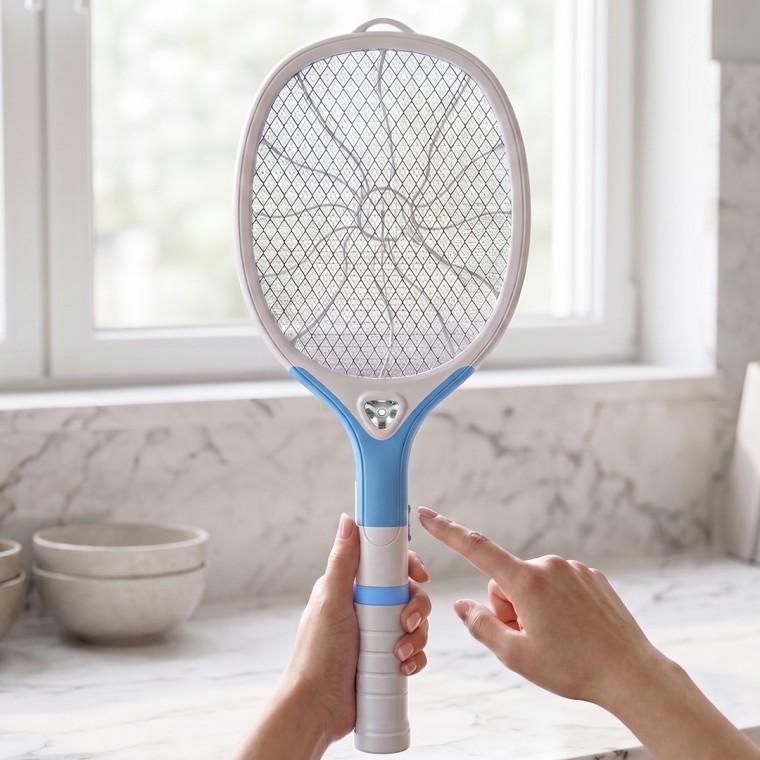 220V 충전식 후레쉬 해충킬러 바른생활 전기모기채
