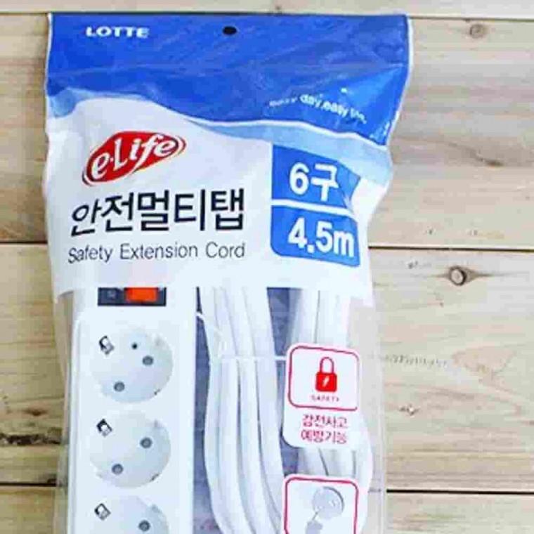 일반멀티코드6구 4.5M 비닐 안전멀티탭 연장선 절전멀티탭 멀티플러그