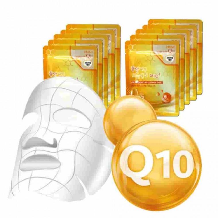 마스크시트 10매 Q10 탄력마스크팩 1회용팩 순한마스크팩 시트마스크팩 시트팩