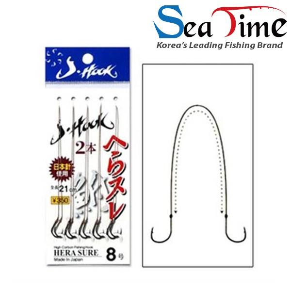 S 씨타임 JHOOK 케브라 이두메지나 민물 묶음 바늘 채비