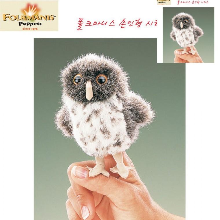 고급 손가락 점박이올빼미 손가락 인형 인형극인형 유치원역할놀이 동물인형