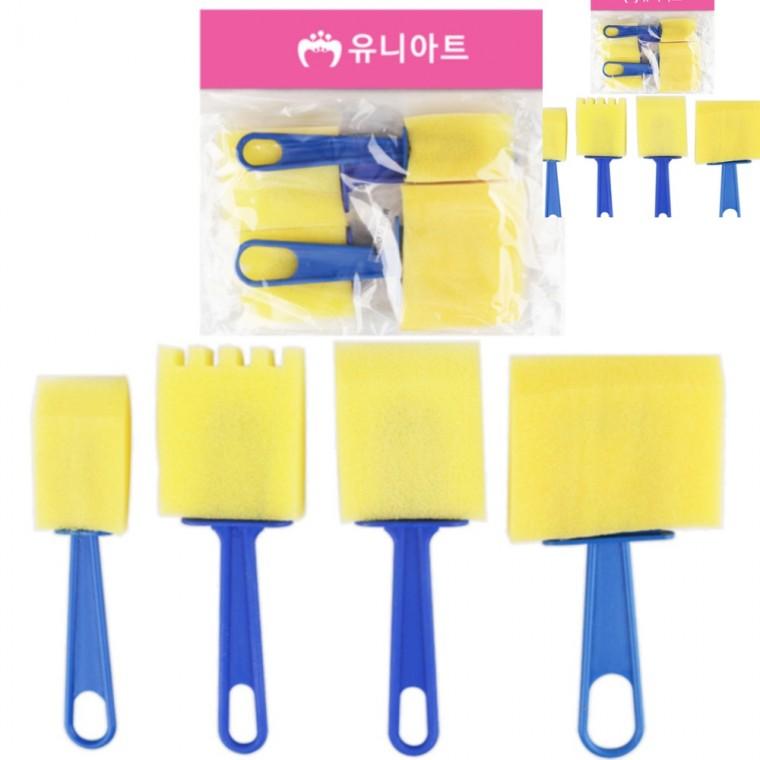도장찍기 스펀지 4종세트 9번 유아만들기 만들기수업 만들기취미