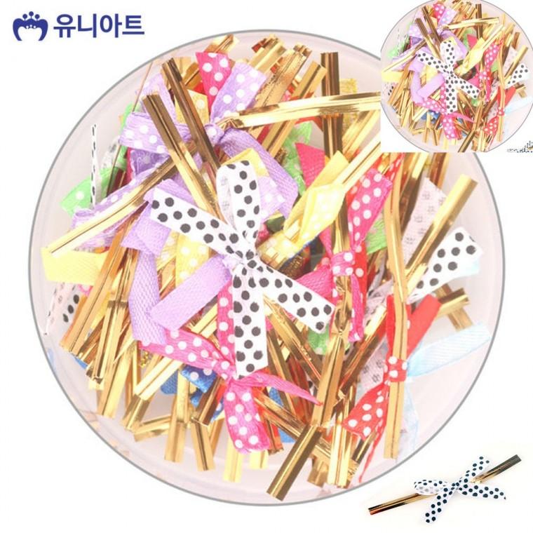 꼬마리본 빵끈 리본 1통 식빵끈 빵타이 장식끈
