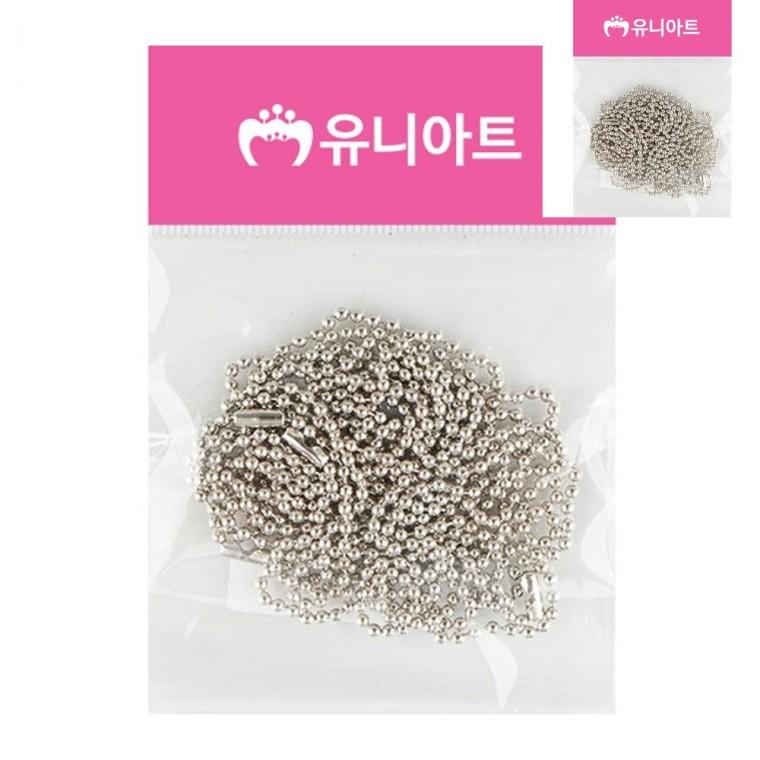 쇠재료 군번줄 은색 70cm 4개입 가방고리부자재 키링고리군번줄 키링군번줄