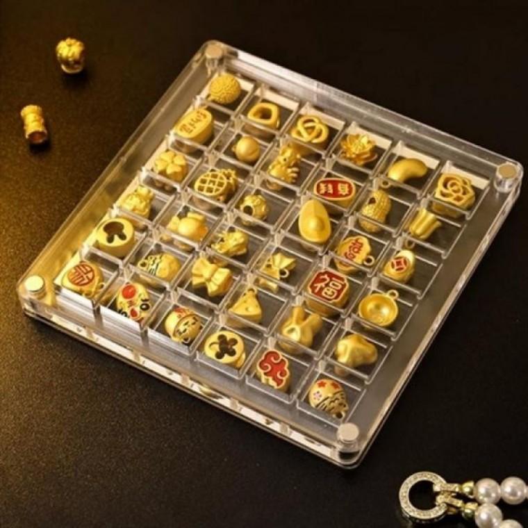 콩알금 땅콩금 케이스 보관함 순금콩알 아크를 보석함 자석커버 조개 주얼리