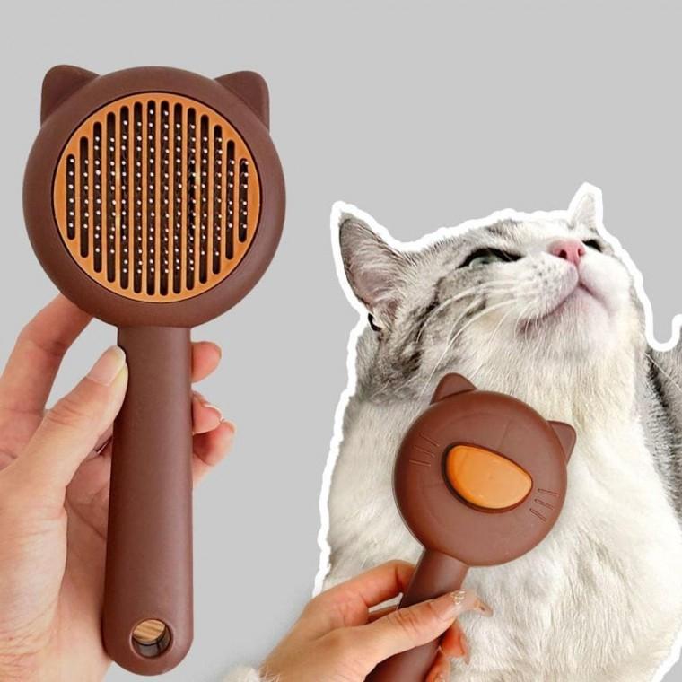 EA 반려동물 원터치 브러쉬 빗 2p 강아지 고양이 마시지 털제거