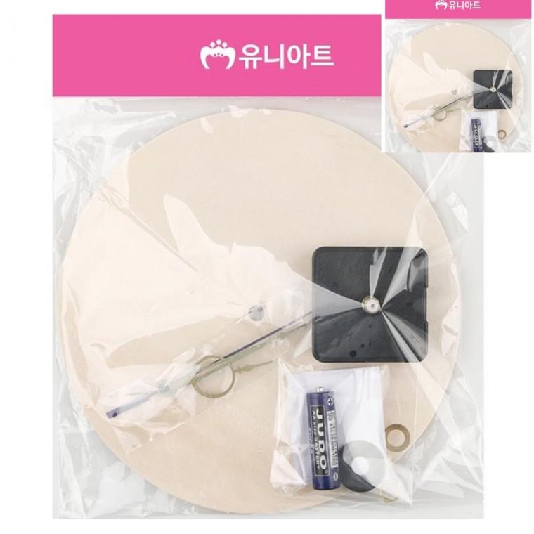 시계재료 시계 완성품세트 원형 우드판 벽시계무브먼트 시계재료무브먼트