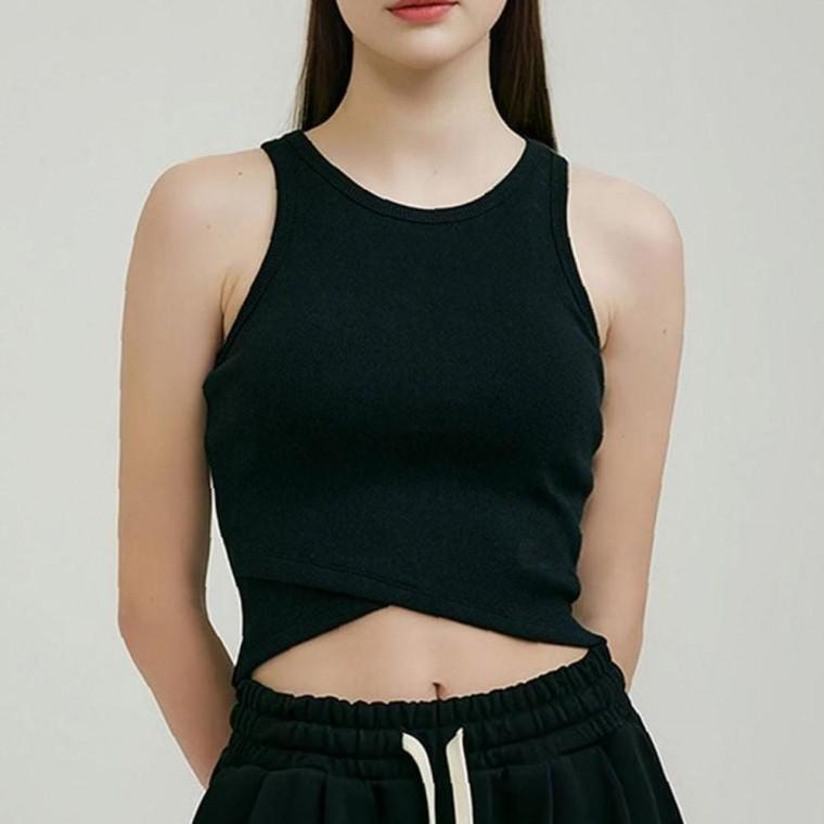 여성용 브라 야외용 패드 내장 요가 민소매 운동티셔츠 헬스 러닝복