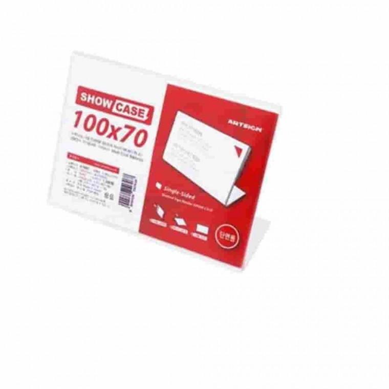 홍보판 쇼케이스 3매 100x70mm POP거치대 가격꽂이 메뉴꽂이 단면스탠드 매장디스플레이