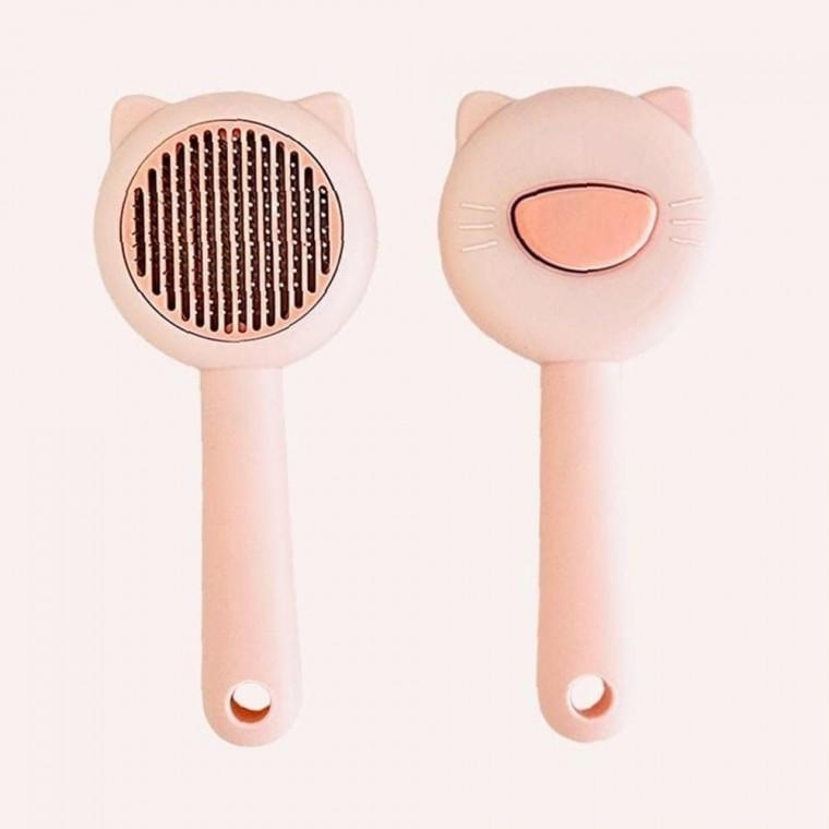 반려동물 원터치 반려용 빗 2개입 강아지 고양이 털 제거 및 마사지 브러쉬