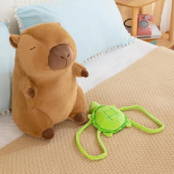 귀여운 카피바라인형 애착 20cm 거북이가방 큰인형