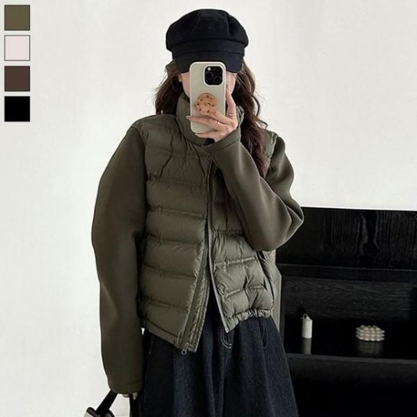 여성 데일리 패딩 집업 점퍼 집업 아우터 점퍼 패딩