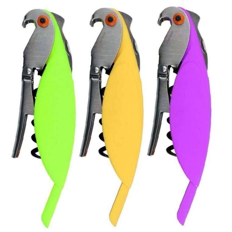 앵무새 앵무 깔끔한 와인 오프너 코르크 따개 (색상랜덤)