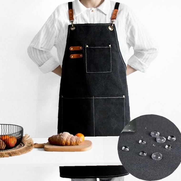 카페 주방 실용적인 앞치마 보육교사 바리스타 방수 허리 커버