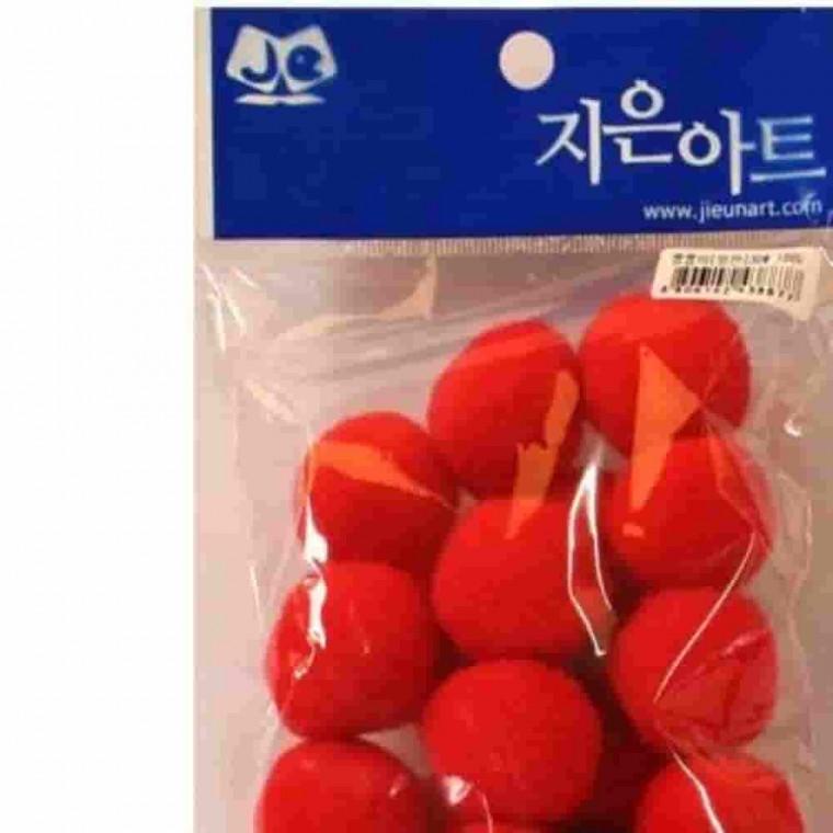 뿅뿅이 일반 30 빨강 솜방울 털방울 DIY재료 폼폼이