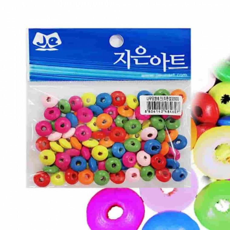 나무모양비즈 주판알 키링재료 비즈공예재료 목걸이재료 팔찌만들기재료
