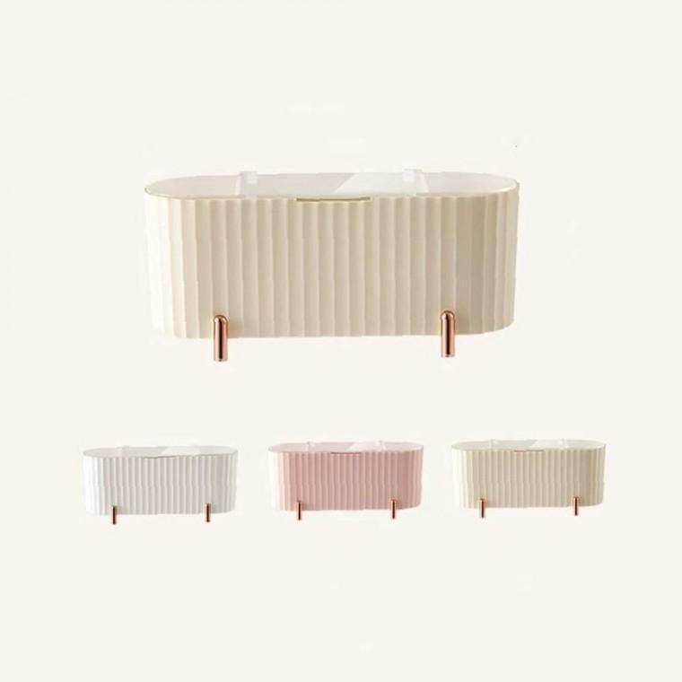 화장품 정리함 깔끔수납 수납박스 퍼프 오거나이저