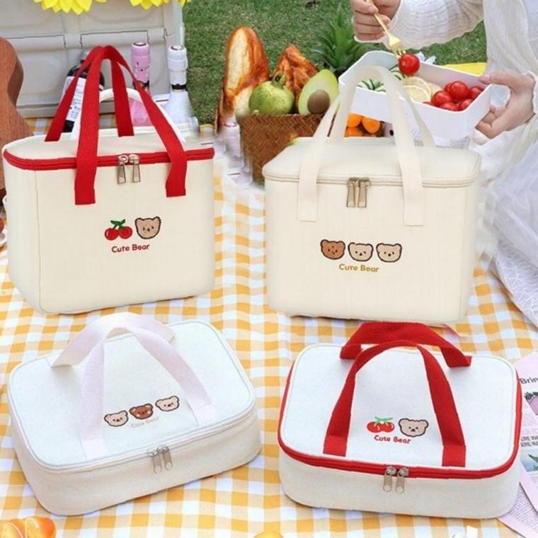 곰돌이 소풍 데일리 런치 피크닉 도시락 보온보냉 가방 KK969