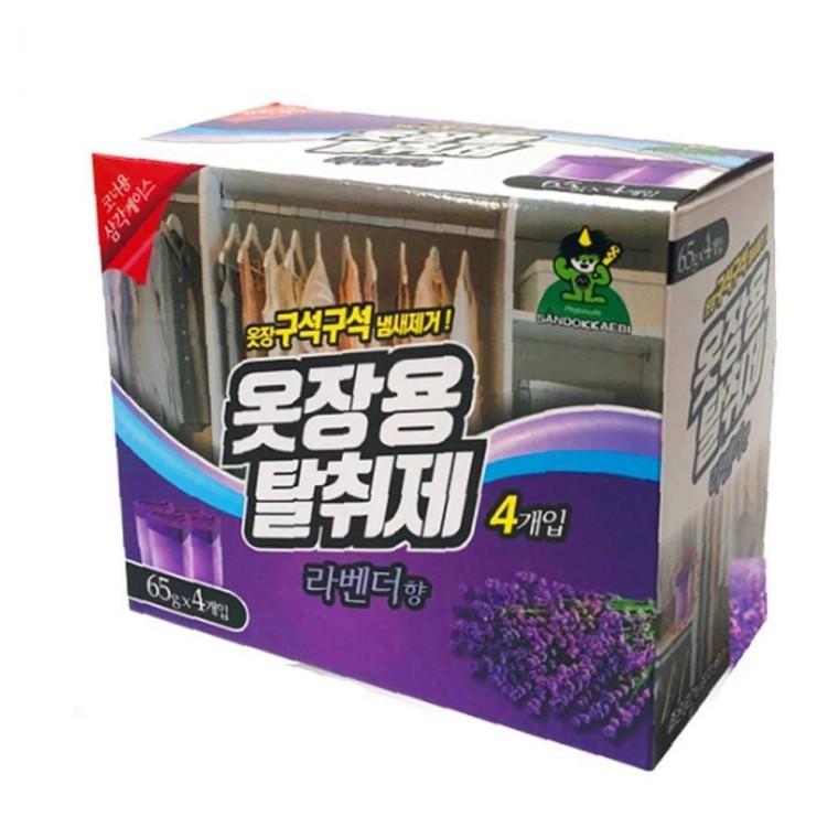 산 라벤다향 정리형 옷장용 냄새 탈취제 65g 4개입