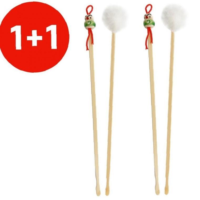 대나무 1+1 간편한 귀이개세트2p (17cm)귀후비개 귀파개 관리