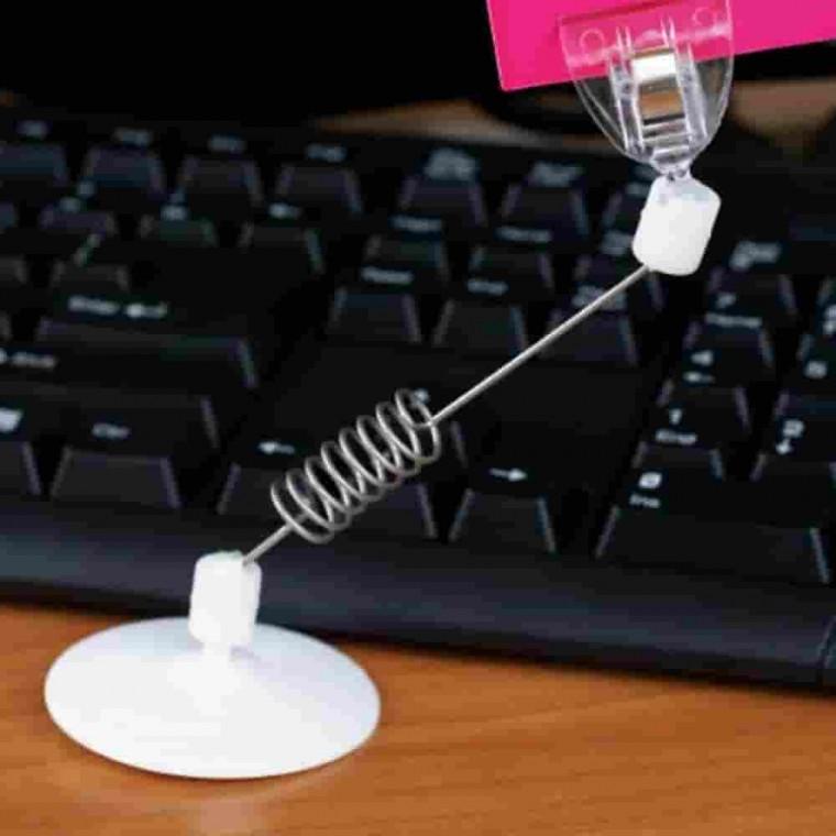 50원판 스프링줄 반달집게 10개 사진집게 스프링집게 집게홀더 테이블집게 명함집게