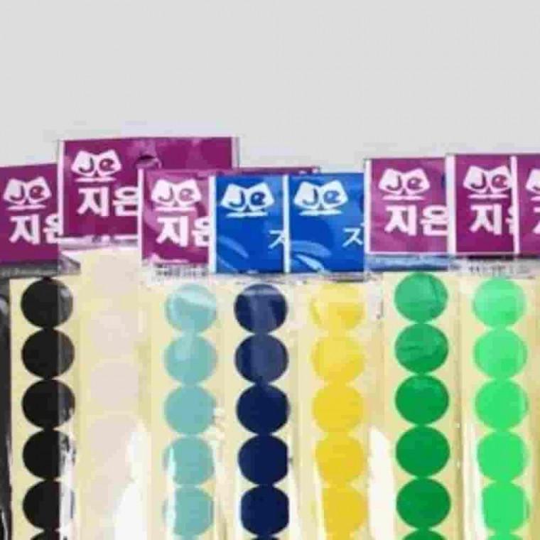 찍찍이 원형 흰색 강력찍찍이 유치원교구 원형스티커 찍찍이테이프