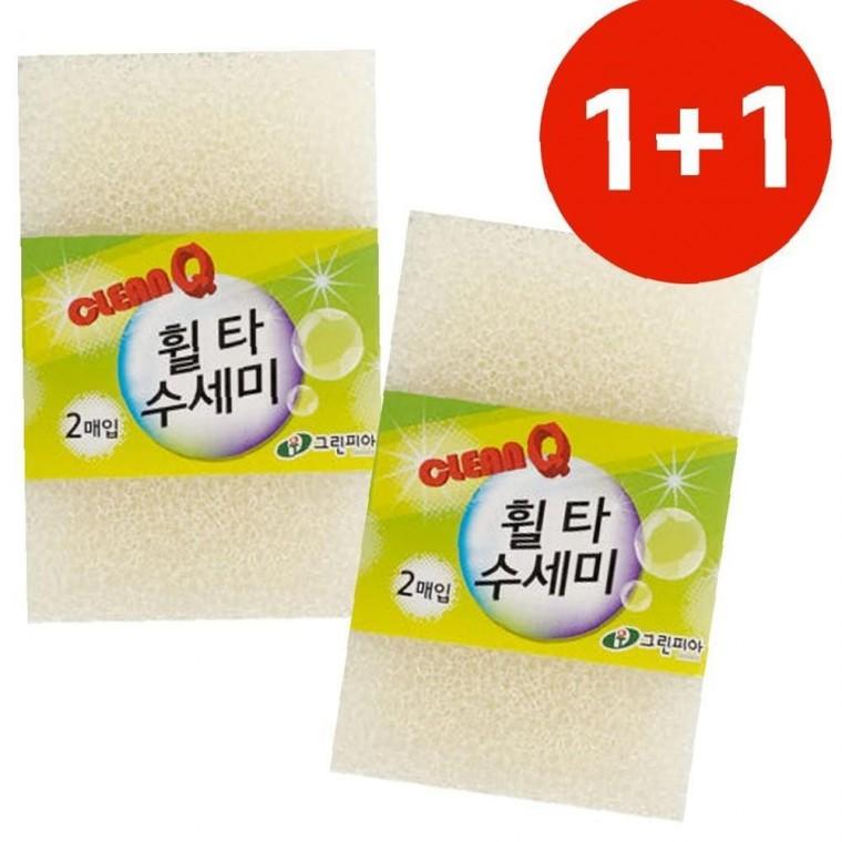국내생산 1+1 알찬 휠타수세미2p 주방수세미 설거지 스폰지