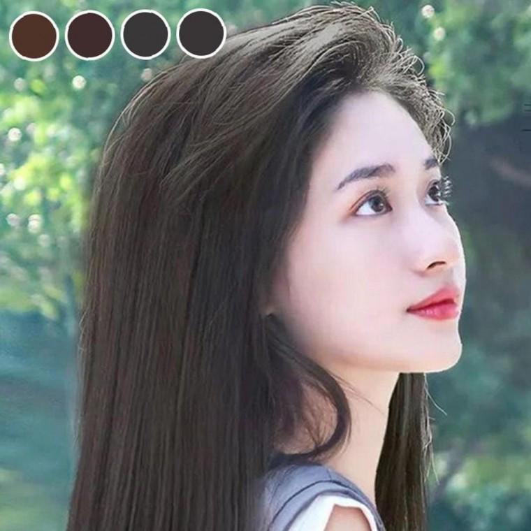 롱 헤어 모던한 피스 브릿지 붙임머리 가발 똑딱이 부분 60cm