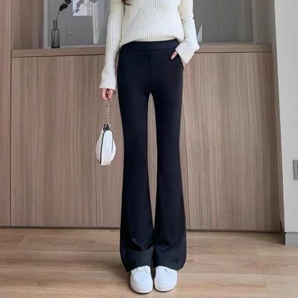기모 밴딩 부츠컷 슬랙스 바지 일반 사계절 밴딩 기모 슬랙스 여성 팬츠 여자 바지