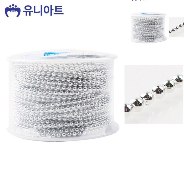 롤체인줄 은색 구슬체인 컬러구슬줄 diy체인줄