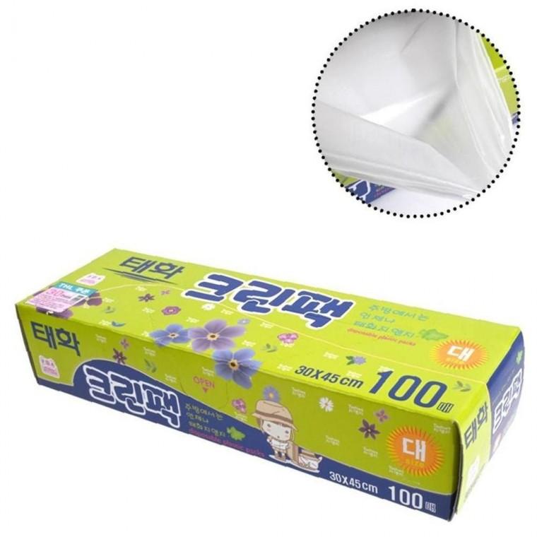 국산 위생비닐 실속형 위생백 크린팩 100매 30x45 - 대