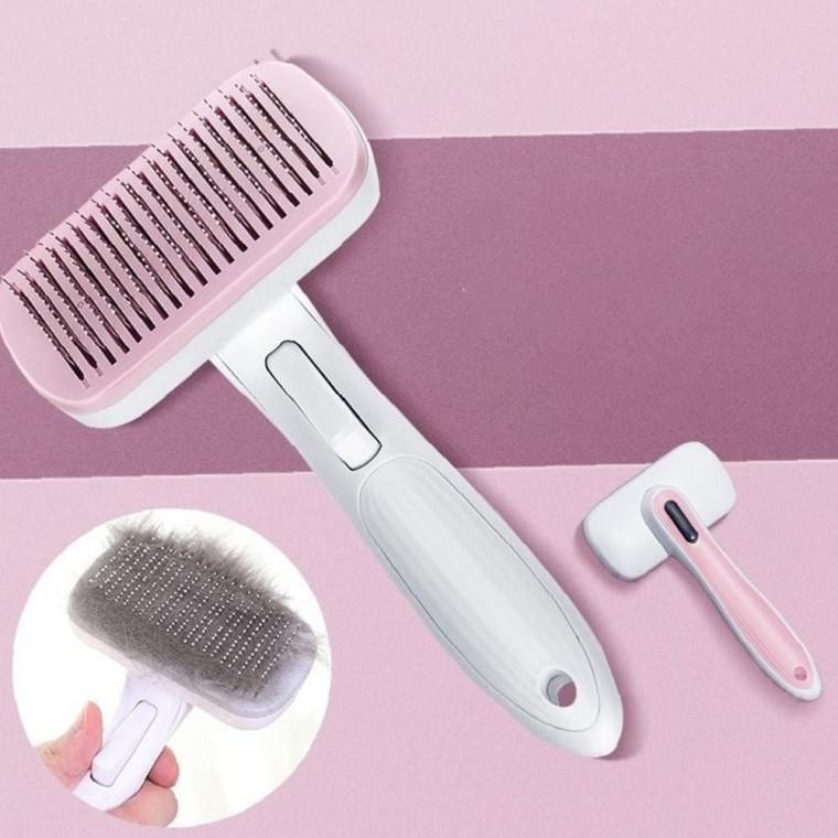 반려동물 원터치 실용적인 마사지 브러쉬 고양이 강아지 미용용품