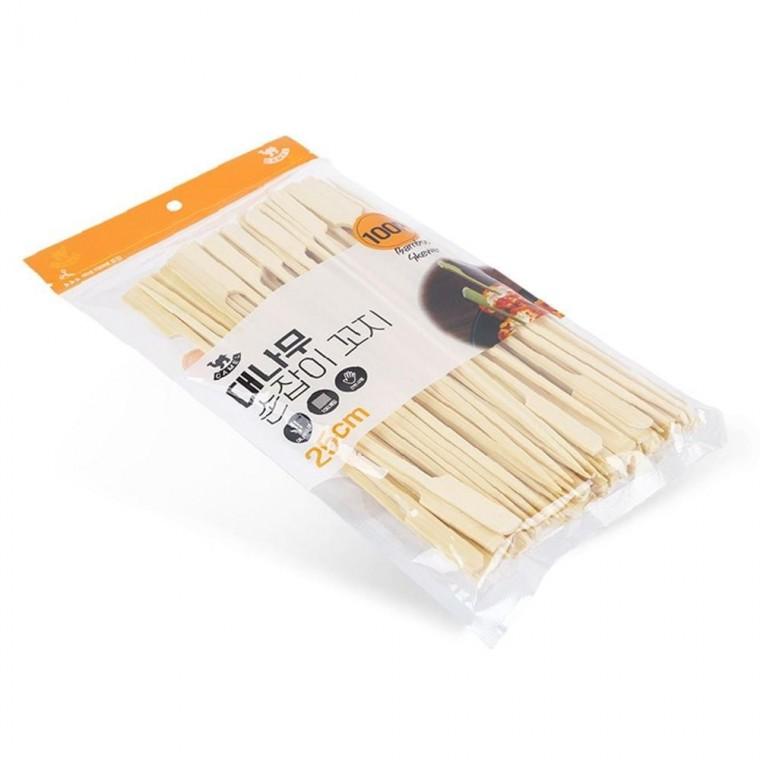 대나무꼬지 손잡이 위생적인 핫바 닭 꼬지 꼬치 구이 25cm 100P