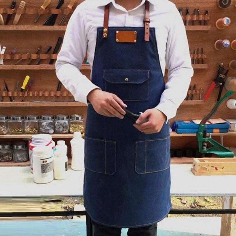 바리스타 데님 데일리 앞치마 오염방지 공방 미술 카페 작업 유니품