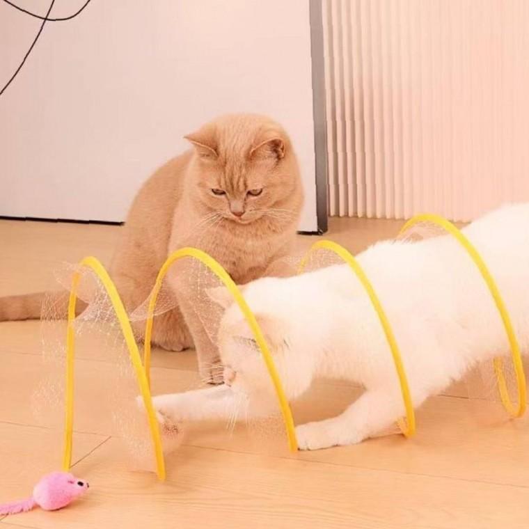 고양이 터널 포근한 놀이터 장난감 놀이 캣터널 키우기 훈련용품