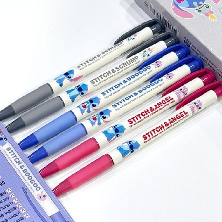 스티치 노크식 스마트한 볼펜 0.38mm 색상옵션 (12자루)