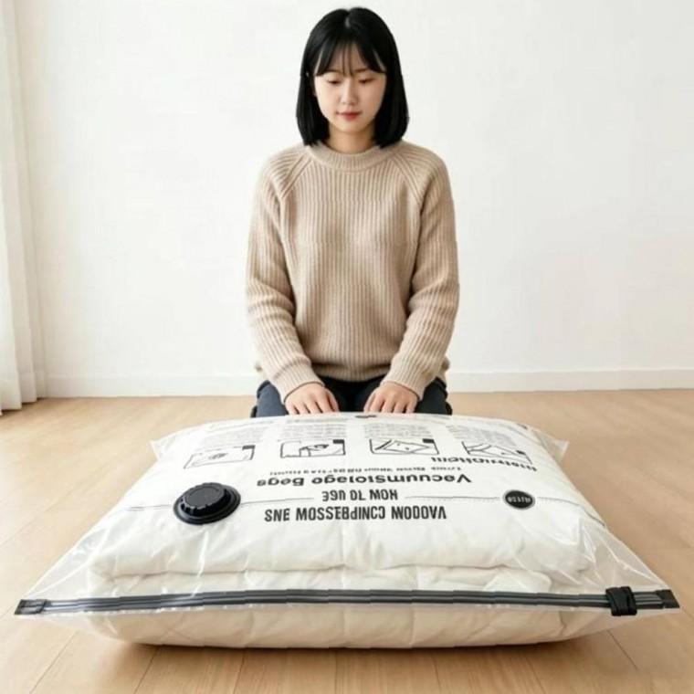 이불 옷 탄탄한 진공 수납 가파우치 4p 가정 여행 의류 정돈 수납팩 압축팩