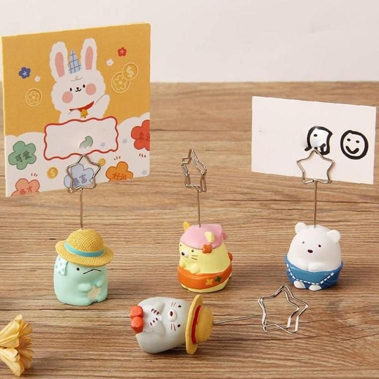 메모 꽂이 고정력좋은 스탠드 장식 인형 가격표 사진 POP 고정홀더 받침대