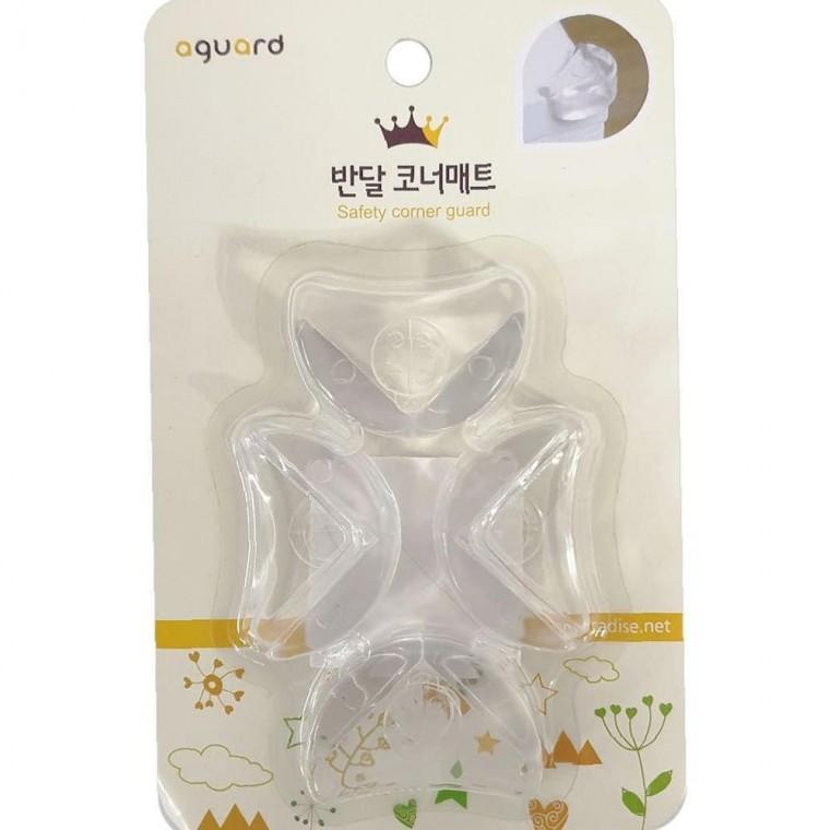 아가드 코너매트 넉넉한 (반달4P 투명) 모서리보호 코너보호
