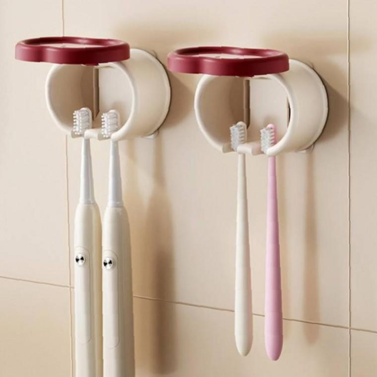 벽걸이 칫솔 부드러운 걸이 보관함 1+1 욕실 화장실 칫솔꽂이 거치대