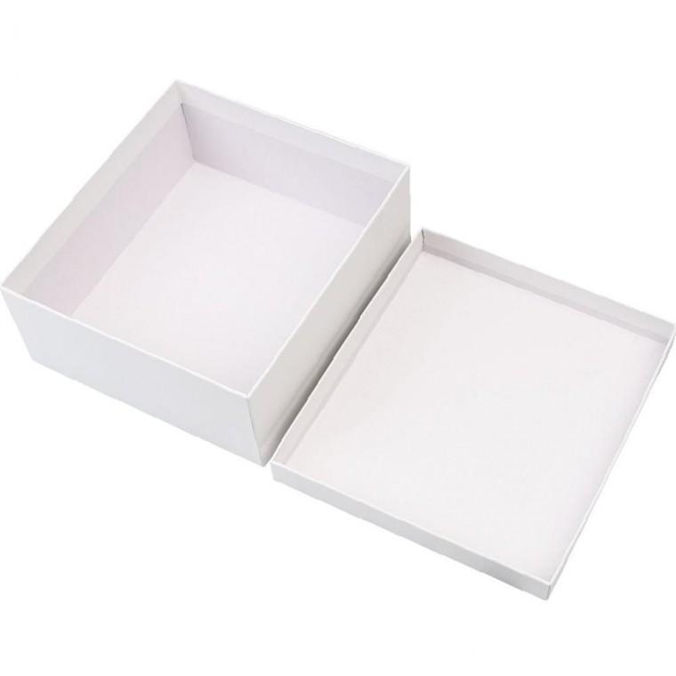 화이트 무지 단정한 선물상자 20x18x8cm 싸바리 기프트박스