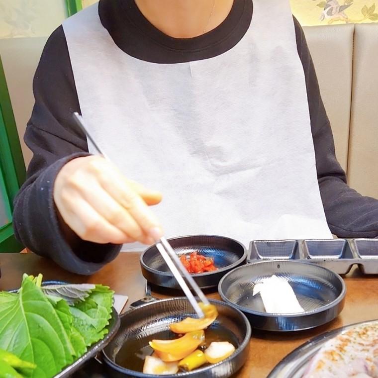 고기집 국밥 식당 손님용 앞치마 1회용 100개