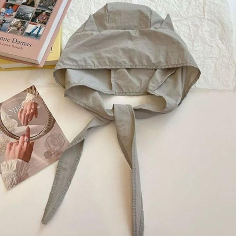 그레이 얼굴 실용 작아보이는 썬캡 여성 여름 자외선차단 모자 여행용